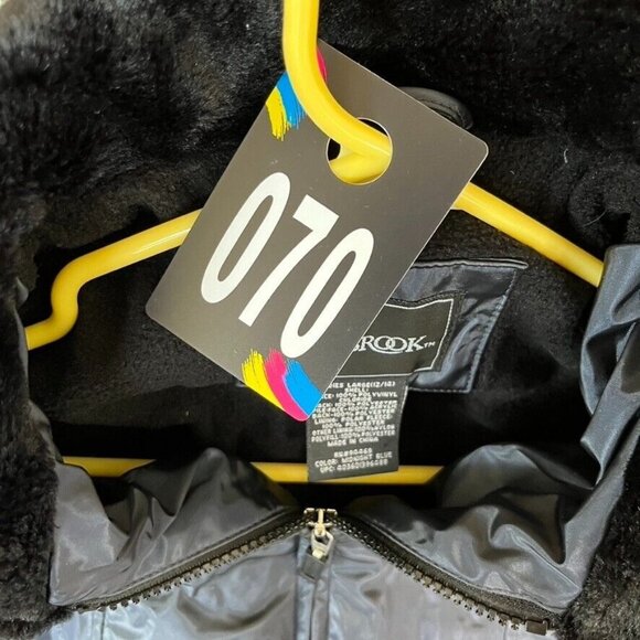 Outbrook Womens Faux Fur Collar Zip Jacket Midnight Blue Size Large Pockets - Picture 8 of 10